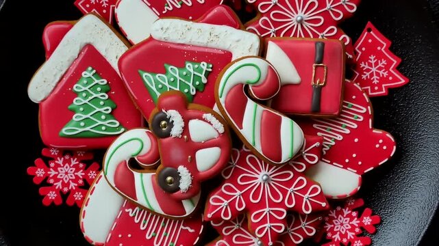 Gingerbread, Christmas cookies, and ornamental holiday baked goods. Christmas gingerbread