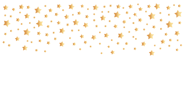 Elegant golden stars cascade down creating a stunning festive border background