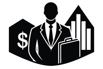 financial planning vector icon silhouette