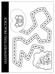 Handwritting Practice Valentine Coloring and Activities Workbook Pages