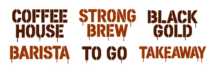 Coffee House - Strong Brew - Barista - Black Gold - Takeaway - Coffee Branding - Cafe Design - To Go