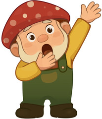 Surprised cartoon character expressing shock