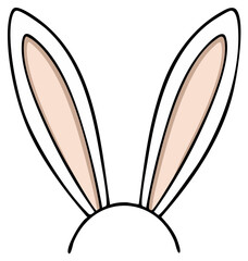 Cute cartoon bunny ears, playful and whimsical design for Easter and spring celebrations