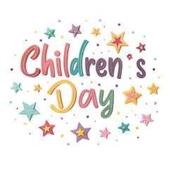 Celebrate Children's Day with colorful stars