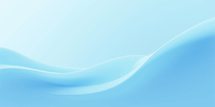 Abstract blue wave vector background illustration with light flow and soft smooth lines