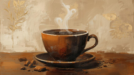 cup of coffee with cinnamon