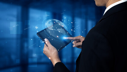 Global AI network showing connection between AI, global, and network elements across the digital world and data infrastructure Vouch