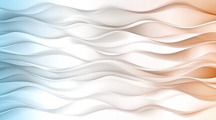 Obraz premium Soft edges and smooth shapes create a vibrant composition with flowing lines in light blue, orange, and pink hues, exuding modern elegance