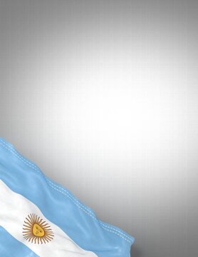 Argentina - national flag and gradient background - vertical poster - 3D illustration