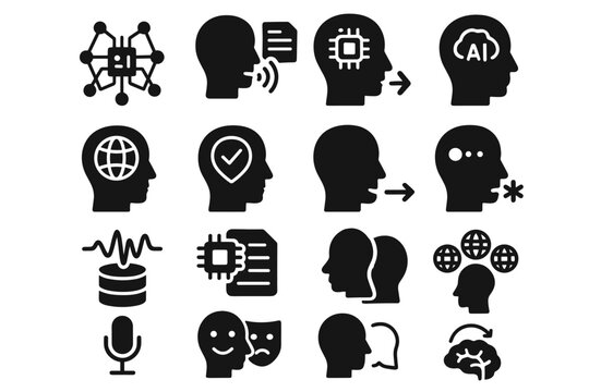 Learning multilingual continuous engine voice natural translator processing icon vector language error