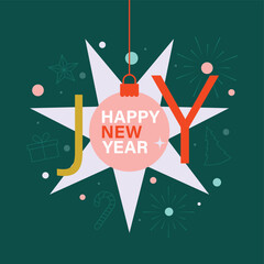 Happy New Year Background Vector Design.