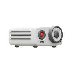 Fototapeta premium Projector. 3d rendering isolated on white background. Cartoon plastic style icon