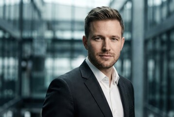 Fototapeta premium Mann im modernen Businessportrait
