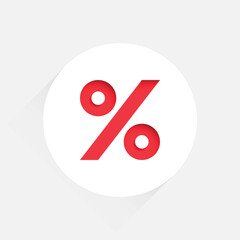 Percentage symbol icon. Vector illustration