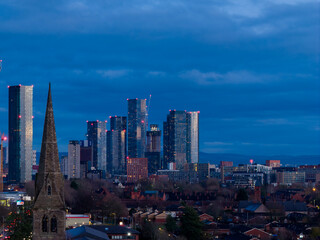 Obraz premium skyscraper skyline in Salford and Manchester