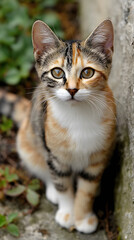 Calico Kitten Sitting