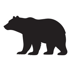 Fototapeta premium brown bear silhouette vector illustration