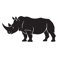 Fototapeta premium Rhino vector illustration isolated on white background