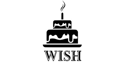 Milestone Birthday Cake Number Vector Silhouette