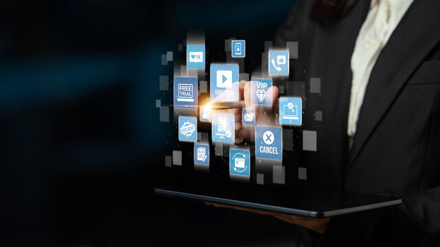 Concept of subscription services provides exclusive digital content. This model offers continuous access, enhancing subscription services with personalized experiences and benefits. Entice