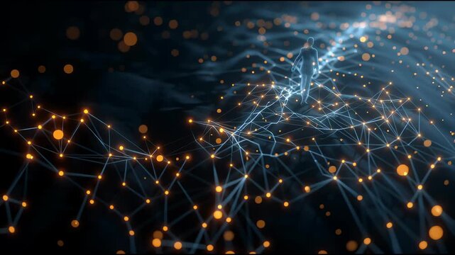 Network Nexus: A captivating digital depiction of interconnected networks, showcasing a web of glowing nodes and intricate pathways, symbolizing the complexities of data flow, innovation.