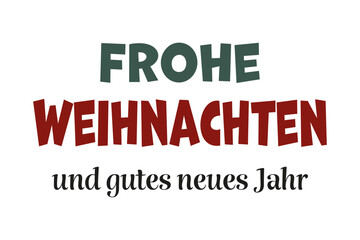 Frohe Weihnachten und gutes neues Jahr - Weihnachtsbanner auf transparentem Hintergrund