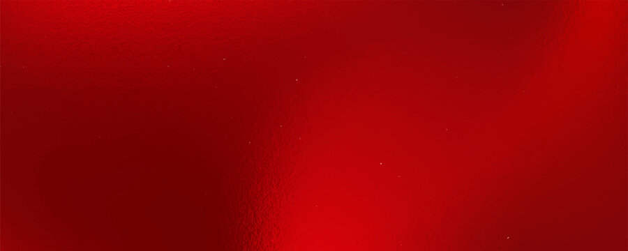 Vector red foil texture background. Abstract gradient bright and shiny light reflection rough texture surface. Vector illustration for background, backdrop, web, wallpaper, print and design artwork.