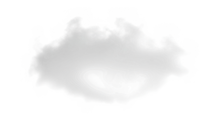 Cloud isolated on black background