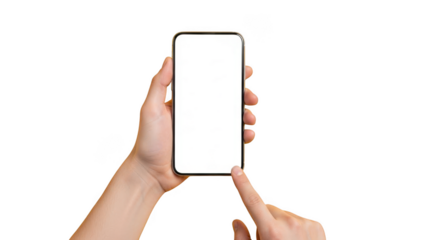 Smartphone with blank white screen