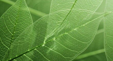 Obraz premium Translucent Nano Leaf Vein Pattern – Nature Macro Artwork