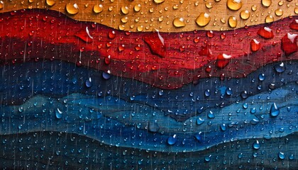 Colorful Abstract Water Droplets Background