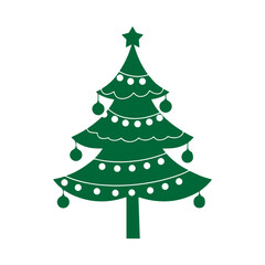 christmas tree vector illustration
