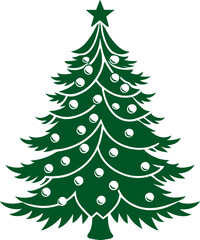 set of christmas trees