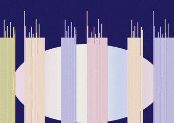 Grainy Abstract Cityscape Background – Vertical Pastel Bars with Spotlight Gradient and Urban Texture