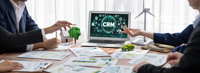 Customer relationship management system on brisk computer for CRM business and enterprise