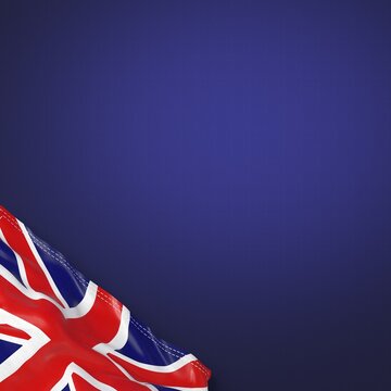 United Kingdom - national flag and gradient background - square format - 3D illustration
