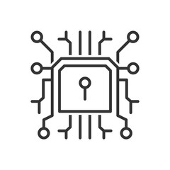 Data Security Icon - Lock Technology Icon