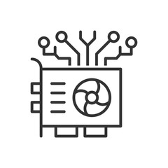 Ai Graphic Card Icon - GPU Technology Icon