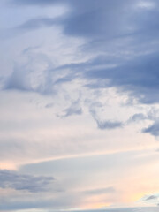Scattered Cumulus Clouds over Bright Blue Sky