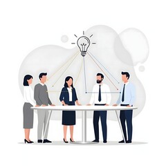 Team Collaboration Meeting Sparking Creative Ideas, Achieving Project Goals Together