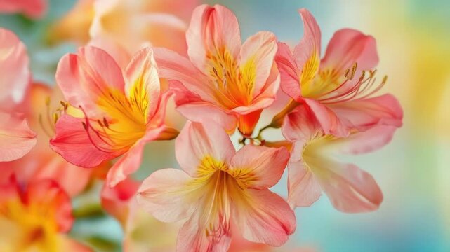Video A detailed view of a cluster of pink flowers, great for using in designs related to love, romance, or spring themes