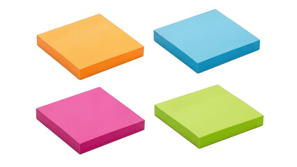 Sticky note stack in various colors