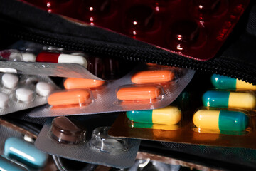 Various pill packs stacked