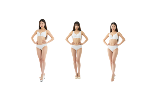 Woman in white underwear - Powered by Adobe