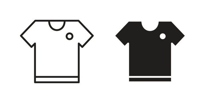 Soccer jersey icon on white background. Stock vector icon