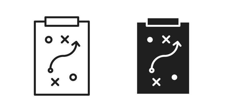 Tactics icon on white background. Stock vector icon