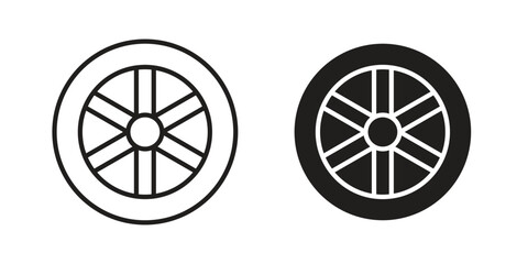 Tyre icon on white background. Stock vector icon © John