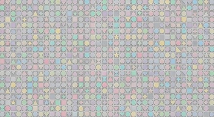 Subtle Geometric Pattern Muted Pastel Shapes on Gray Background