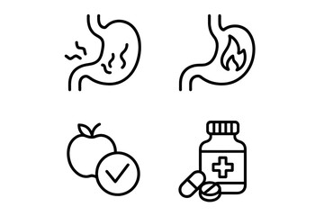 Stomach health issues, digestive discomfort, heartburn, indigestion, and medical treatment options