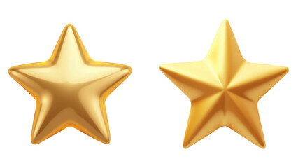 Golden glossy 3D star ornament with smooth gradients and festive highlights in premium decorative Christmas illustration style isolated transparent background, editable vector artwork ai illustration 